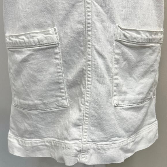 Sezane Ecru Giulia Denim Shift Dress French Country Coastal Rustic Boho Preppy - Picture 6 of 11